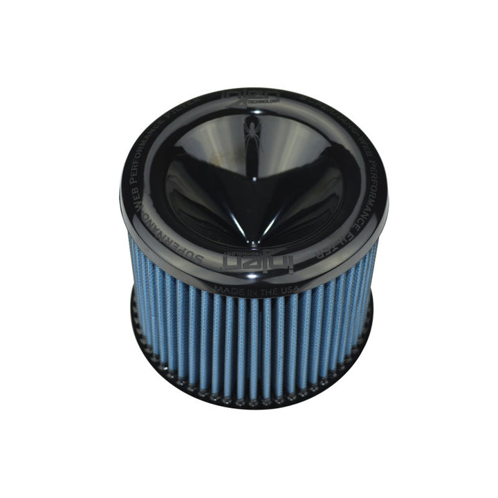 Injen AMSOIL Ea Nanofiber Dry Air Filter - 2.75 Filter 6 Base / 5 Tall / 5 Top - Bull Strap