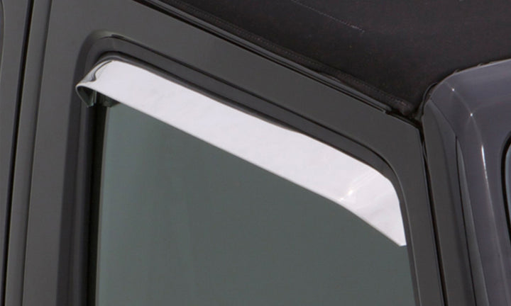 AVS 71-96 Chevy G10 Van Ventshade Window Deflectors 2pc - Stainless - Bull Strap