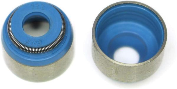 BLOX Racing Honda 5.5mm Valve Stem Seals Blue FKM - Set of 8 (Fits Both Intake & Exhaust) - Bull Strap
