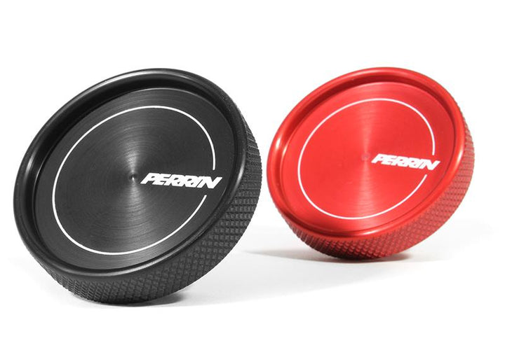 PERRIN 02-25 Subaru Impreza/WRX/STI & 13-25 Crosstrek/BRZ/FR-S/GR86/GR86 Oil Fill Cap - Red - Bull Strap