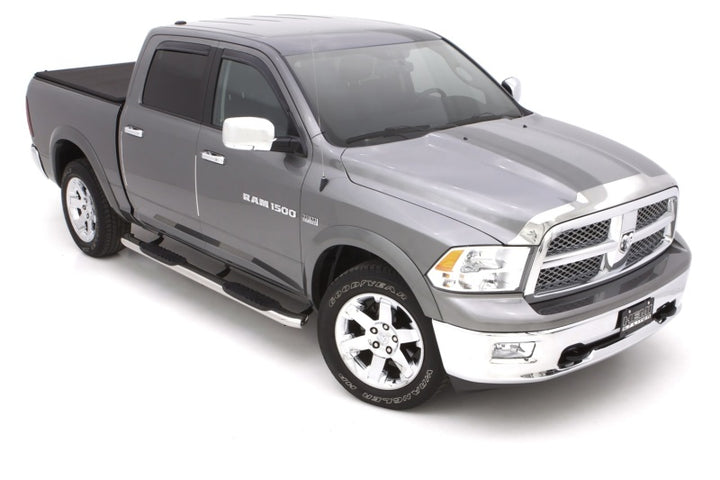 Lund 10-17 Dodge Ram 2500 Crew Cab 5in. Curved Oval SS Nerf Bars - Polished - Bull Strap