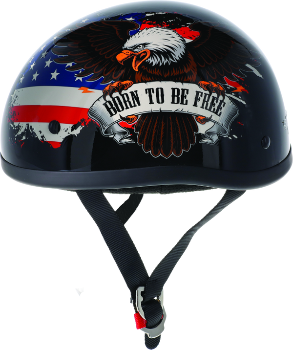 Skid Lids Freedom Eagle Original Helmet - Small - Bull Strap