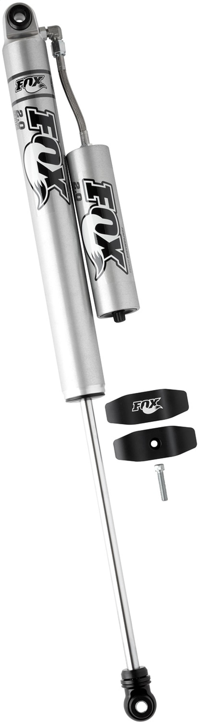 Fox 05+ Ford SD 2.0 Performance Series 13.6in. Smooth Body Remote Res. Rear Shock / 1.5-3.5in. Lift - Bull Strap
