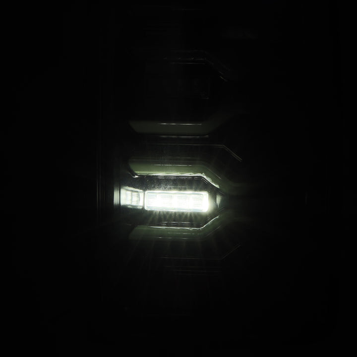 AlphaRex 02-06 Dodge Ram1500/03-06 Dodge Ram 2500/3500 Truck LUXX-Series LED Tail Lights Alpha-Black - Bull Strap