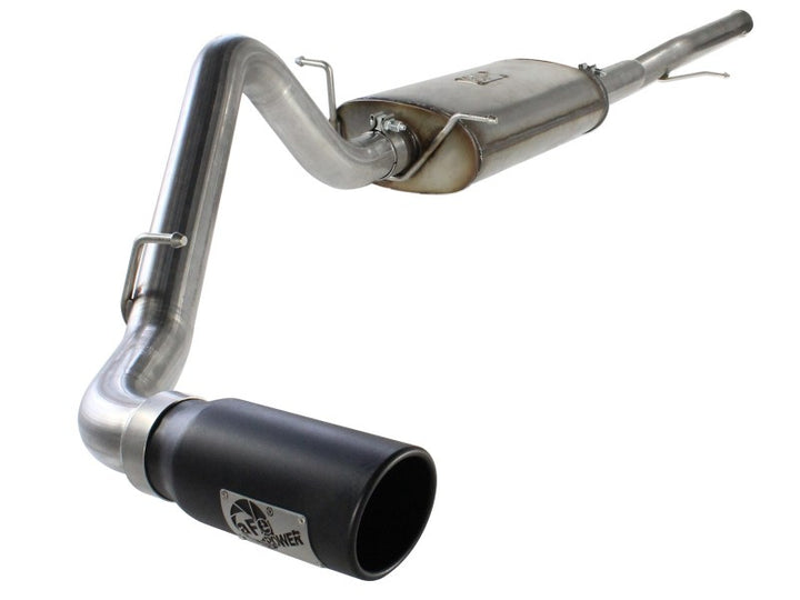 aFe MACHForce XP Exh CB, GM Silverado/Sierra 1500 2014 V*-5.3/6.2L Black tip - Bull Strap