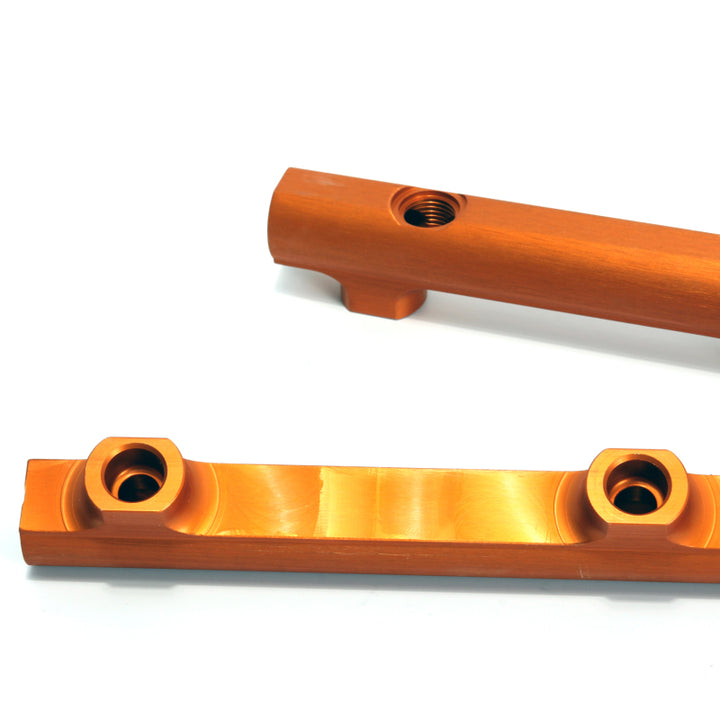 BBK 05-14 Dodge Hemi 5.7/6.1 High Flow Billet Aluminum Fuel Rail Kit (Non Trucks) - Bull Strap