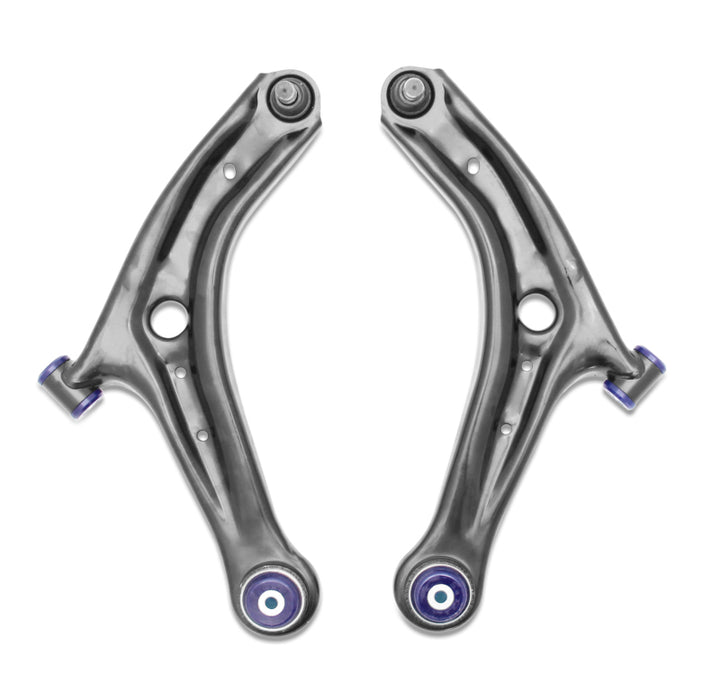 SuperPro 14-19 Ford Fiesta ST Front Lower Control Arm Set w/ Preinstalled SuperPro Bushings - Bull Strap