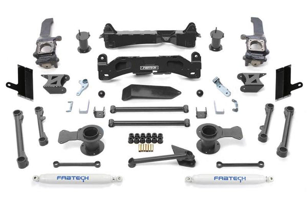 Fabtech 2015-21 Toyota 4Runner 4WD 6in Basic Sys w/Perf Shks - Bull Strap