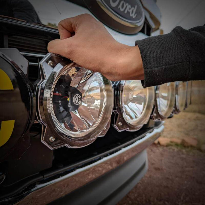 KC HiLiTES 6in. Light Shield for Gravity Pro6 LED Lights (Single) - Clear - Bull Strap