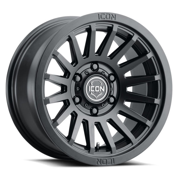 ICON Recon SLX 17x8.5 5x4.5 0mm Offset 4.75in BS 71.5mm Bore Satin Black Wheel - Bull Strap