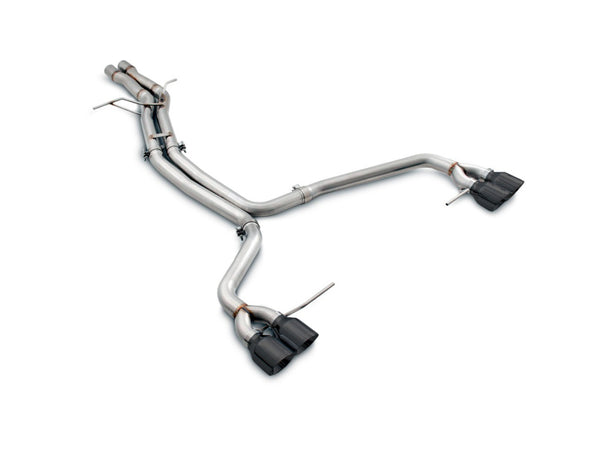 AWE Tuning Porsche Macan Touring Edition Exhaust System - Diamond Black 102mm Tips - Bull Strap