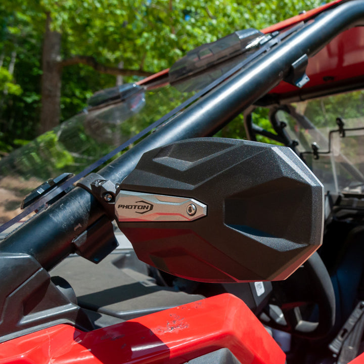 Seizmik 04+ Can Am/ Hon/ Kaw/ Kub/ Polaris/ Yam Photon Sideview Mirror 2 in. - Bull Strap