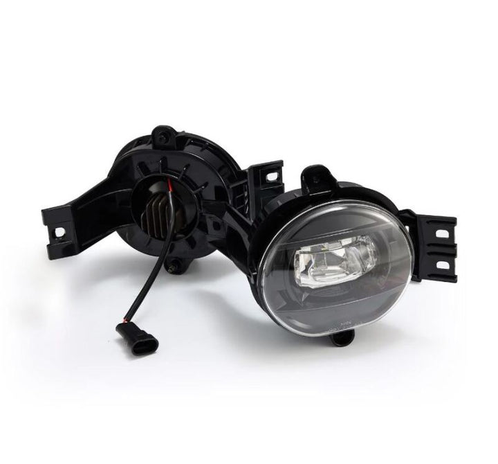 AlphaRex 02-08 Dodge Ram 1500/03-09 Ram 2500/3500 DoubleTap Dual Color LED Proj Fog Lights - Wt/Ambr - Bull Strap