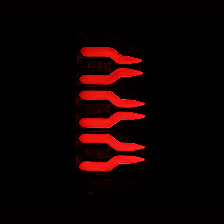 AlphaRex 02-06 Dodge Ram1500/03-06 Dodge Ram 2500/3500 Truck LUXX-Series LED Tail Lights Alpha-Black - Bull Strap