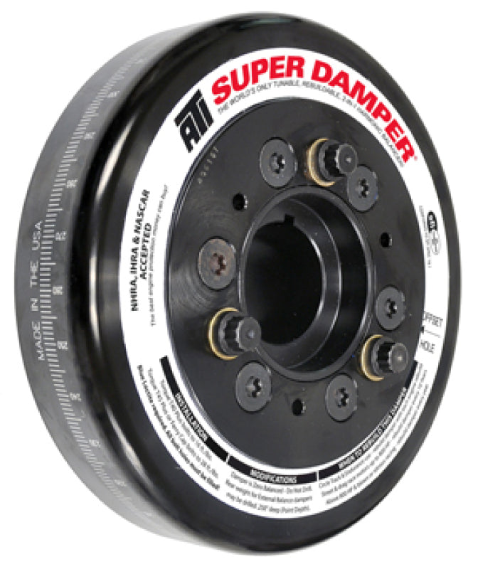 ATI Damper - 7.425in - Steel LW - 6/4 Grv - LS1/LS2 - F & V Body - 3 Ring - Bull Strap
