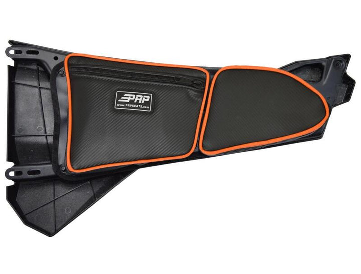 PRP Polaris RZR Front Door Bag with Knee Pad (Passenger Side)- Black - Bull Strap