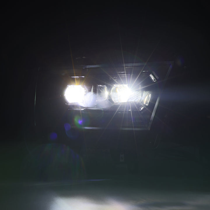 AlphaRex 19-22 Ram 1500 LUXX LED Projector Headlights Alpha Black - Bull Strap