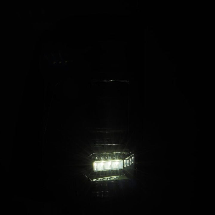 AlphaRex 19-21 Dodge Ram 1500 Luxx-Series LED Tail Lights Alpha-Black w/Activ Light/Seq Signal - Bull Strap