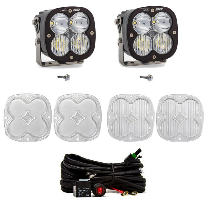 Baja Designs 2021+ Ford Bronco A Piller Light Kit XL80 D/C - Bull Strap