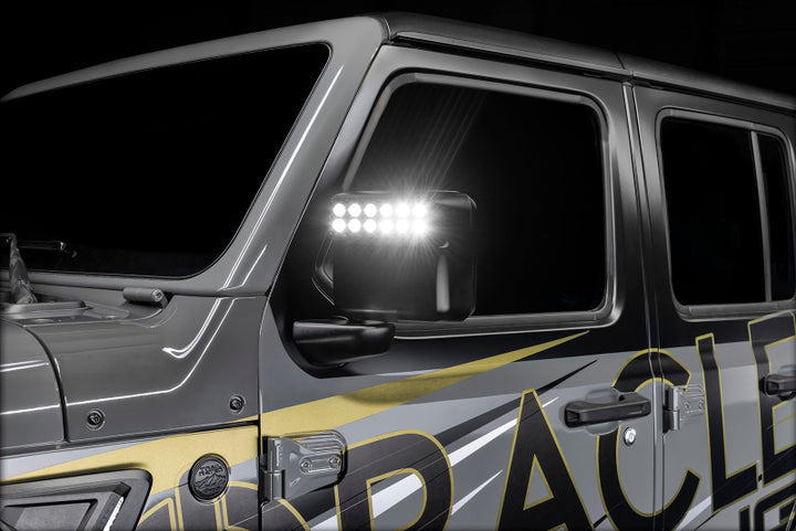 Oracle Lighting LED Off-Road Side Mirrors for Jeep Wrangler JL / Gladiator JT - Bull Strap