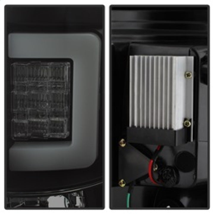 Spyder 09-14 Ford F150 V2 Light Bar LED Tail Lights - Blk Smoke (ALT-YD-FF15009V2-LBLED-BSM) - Bull Strap