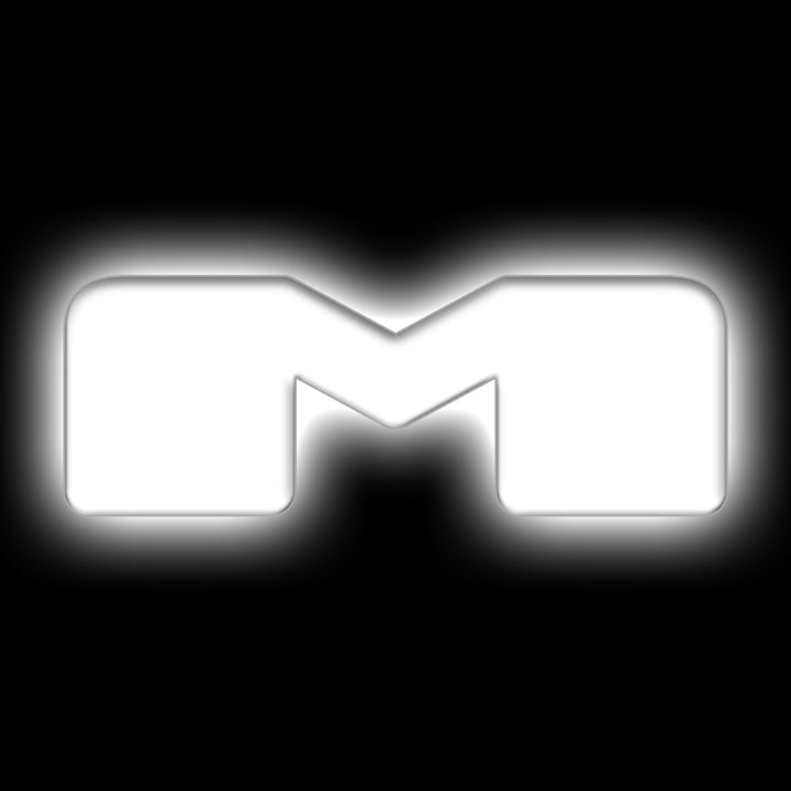 ORACLE Lighting Universal Illuminated LED Letter Badges - Matte Wht Surface Finish - M - Bull Strap