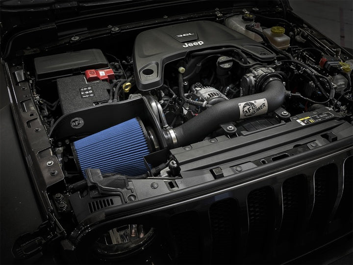 aFe Magnum FORCE Stage-2 XP Pro 5R Cold Air Intake System 2018+ Jeep Wrangler (JL) V6 3.6L - Bull Strap