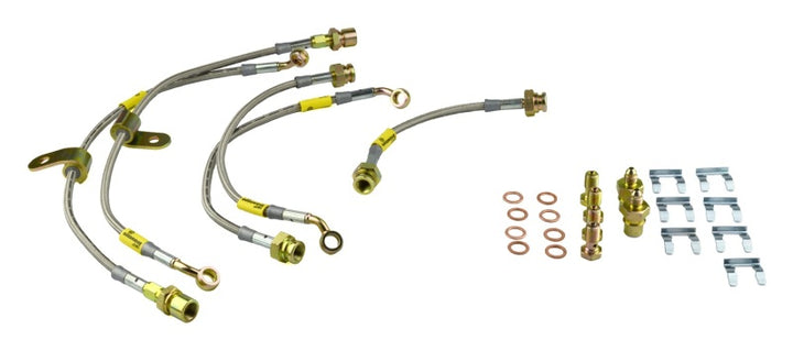 Goodridge 09-12 Cadillac CTS-V (All CTS-V w/ Brembo Brakes) Stainless Steel Brake Line Kit - Bull Strap