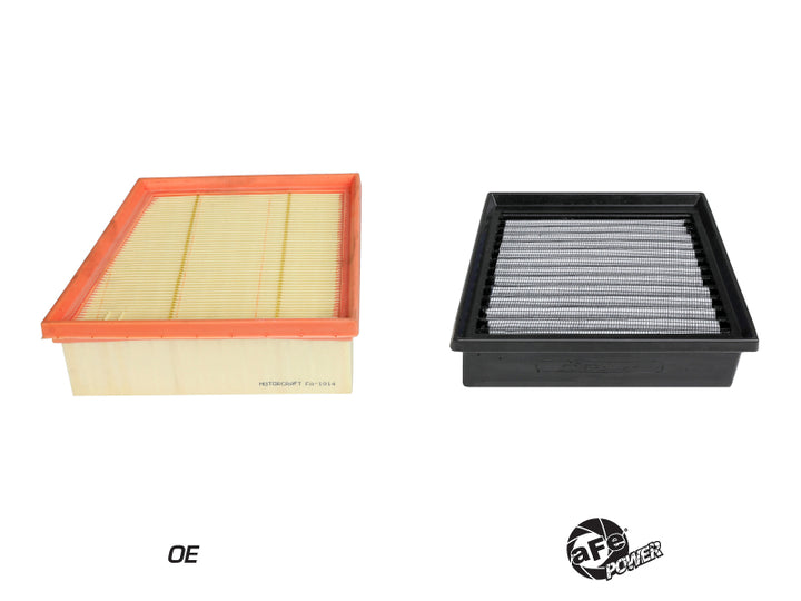 aFe MagnumFLOW Pro DRY S OE Replacement Filter 14-19 Ford Fiesta 1.6L Turbo - Bull Strap