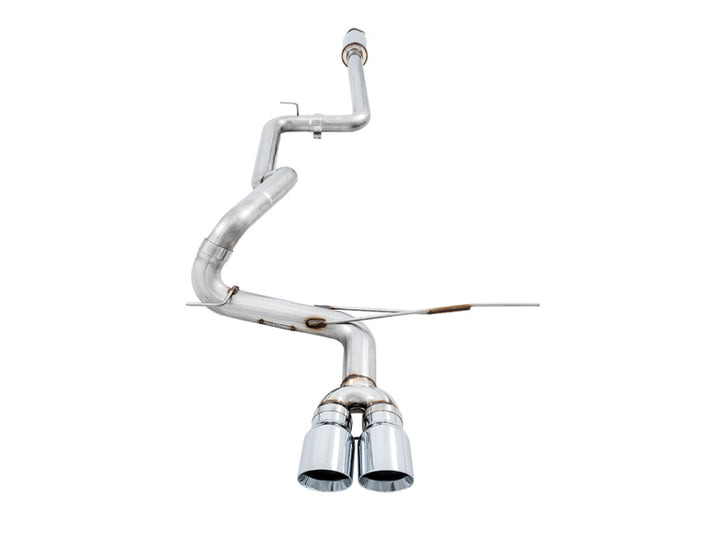 AWE Tuning Ford Focus ST Track Edition Cat-back Exhaust - Chrome Silver Tips - Bull Strap