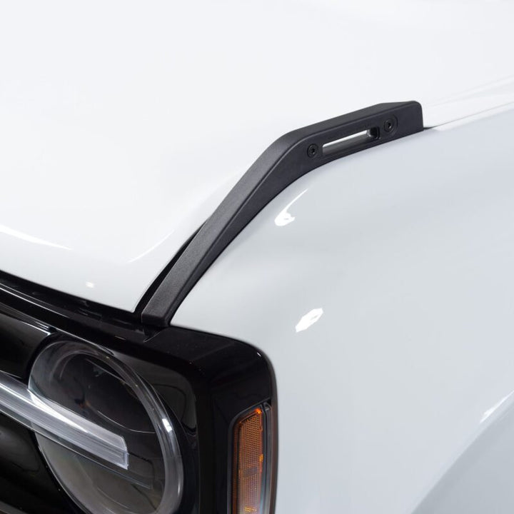 Putco 22-24 Ford Bronco Luminix DRL LED Light Hood Limb Riser (Factory Hood Side Hinge Replacments) - Bull Strap