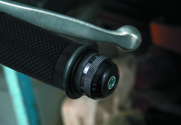BikeMaster Anti-Vibration Bar Ends - 1in - Black - Bull Strap