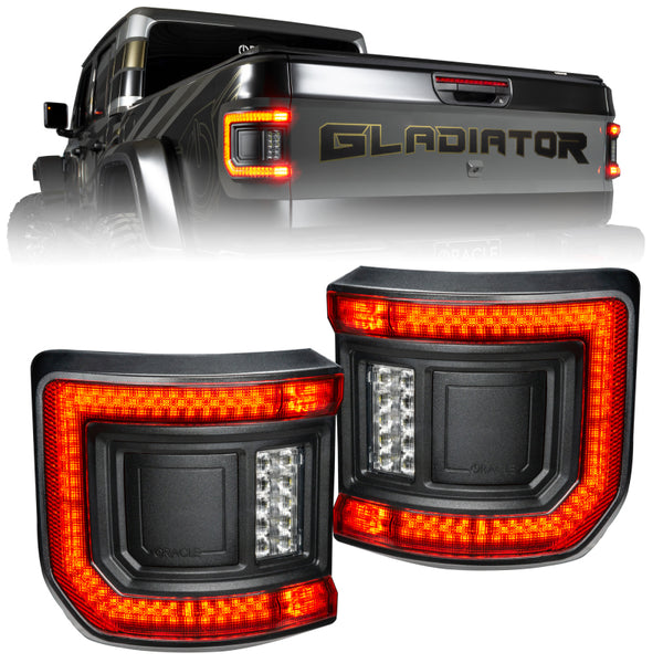 Oracle 2020+ Jeep Gladiator JT Flush Mount LED Tail Lights -  Tinted Lens - Bull Strap