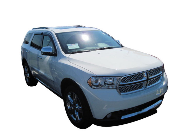 AVS 11-18 Dodge Durango Ventvisor Outside Mount Window Deflectors 4pc - Smoke - Bull Strap