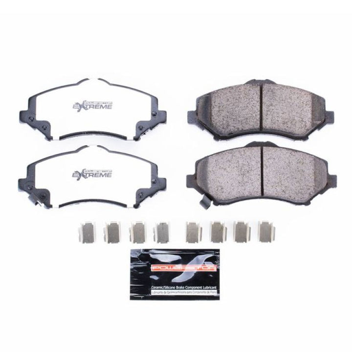 Power Stop 07-18 Jeep Wrangler Front Z36 Truck & Tow Brake Pads w/Hardware - Bull Strap