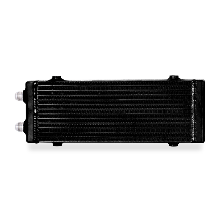 Mishimoto Universal Medium Bar and Plate Dual Pass Black Oil Cooler - Bull Strap
