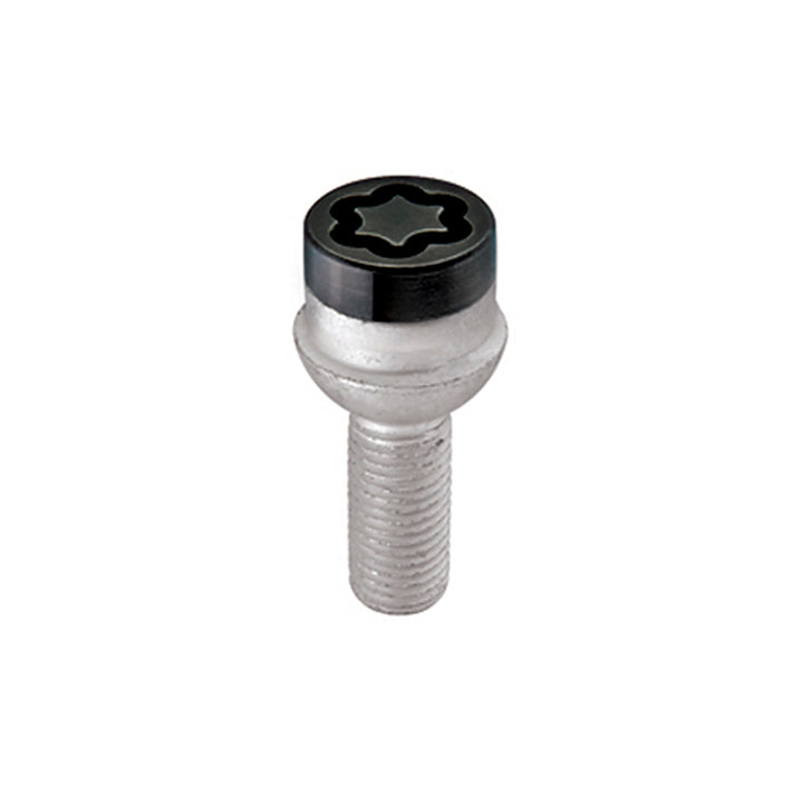 McGard Wheel Lock Bolt Set - 4pk. (Radius Seat) M14X1.5 / 17mm Hex / 27.0mm Shank Length - Black - Bull Strap