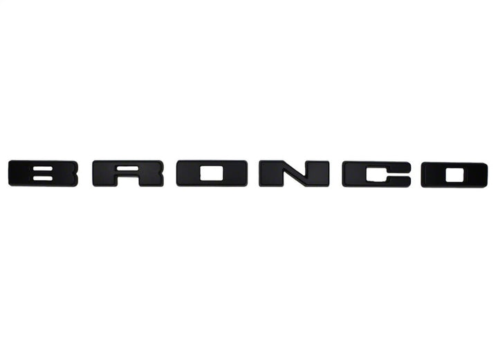 Ford Racing 2021+ Bronco Grille Lettering Overlay Kit - Black - Bull Strap