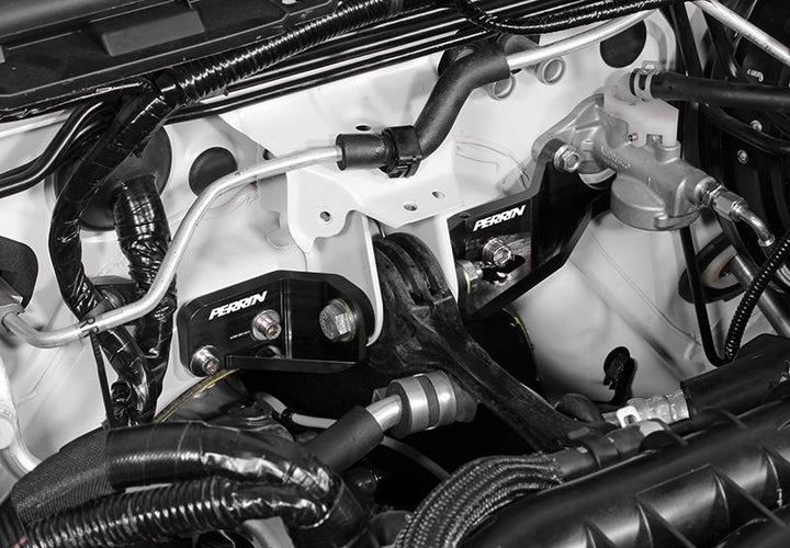 PERRIN 15-21 Subaru Impreza/WRX/STI Pitch Stop Mount & Firewall Brace - Black - Bull Strap