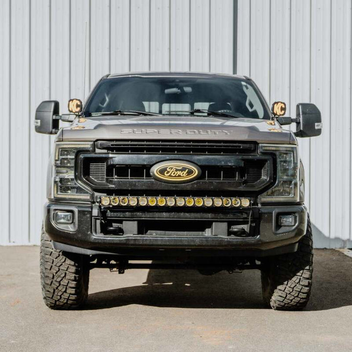 KC HiLiTES 2017+ Ford Super Duty Front Bumper Light Bar Mount For 40in Flex Era LED Light Bar - Bull Strap