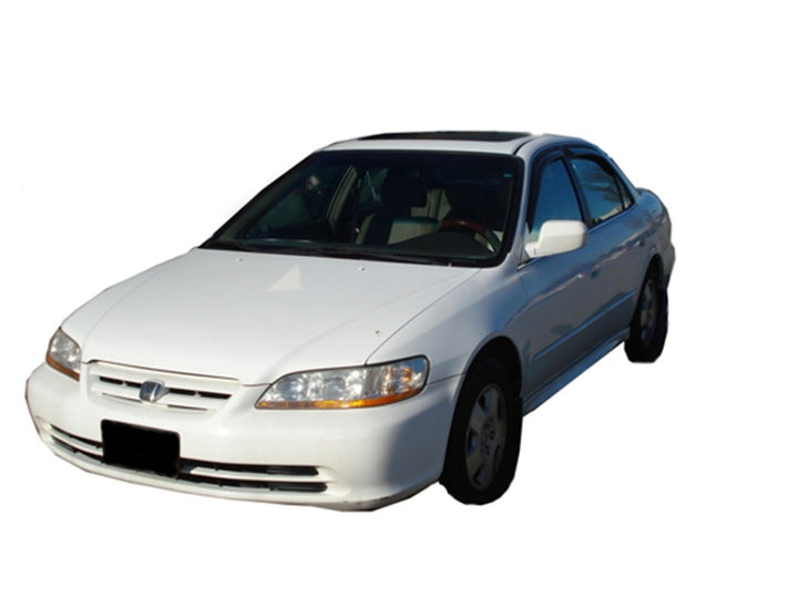 AVS 98-02 Honda Accord Ventvisor In-Channel Front & Rear Window Deflectors 4pc - Smoke - Bull Strap