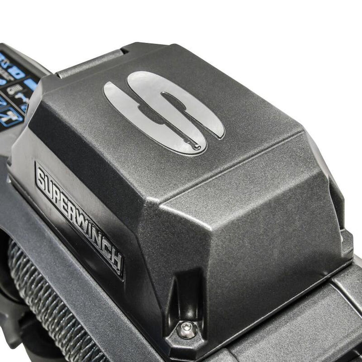 Superwinch 10000 LBS 12V DC 3/8in x 85ft Wire Rope SX 10000 Winch - Bull Strap