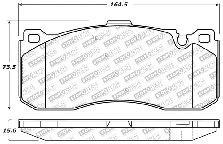StopTech Performance 08-09 BMW 128i/135i Coupe Front Brake Pads - Bull Strap