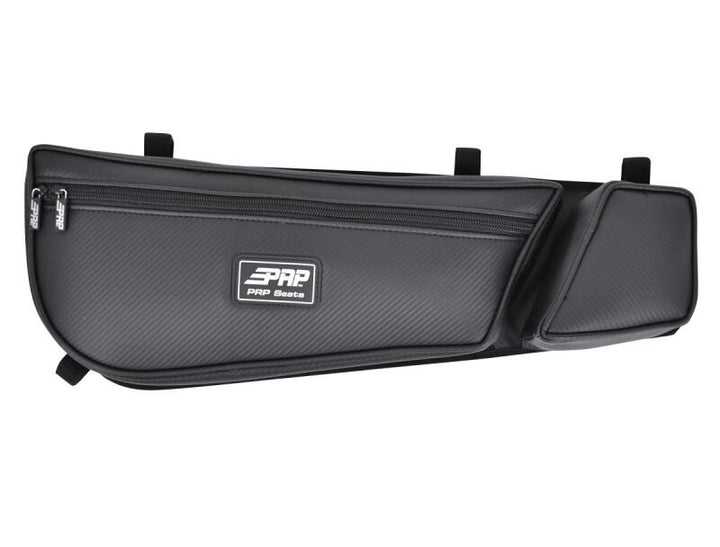 PRP Can-Am Maverick X3 Door Bag with Knee Pad- Black (Pair) - Bull Strap