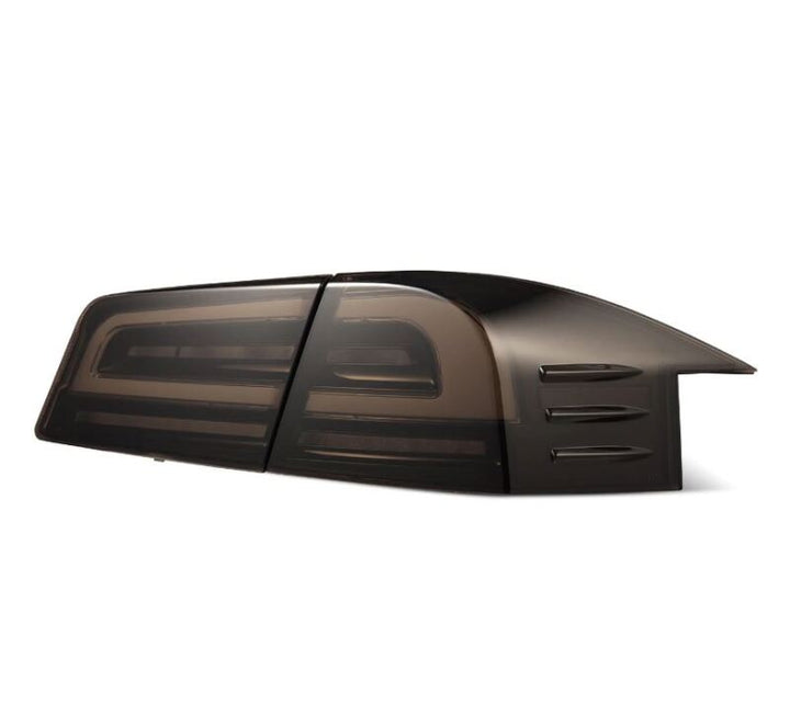 AlphaRex 12-21 Tesla Model S LUXX-Series LED Tail Lights - Black - Bull Strap