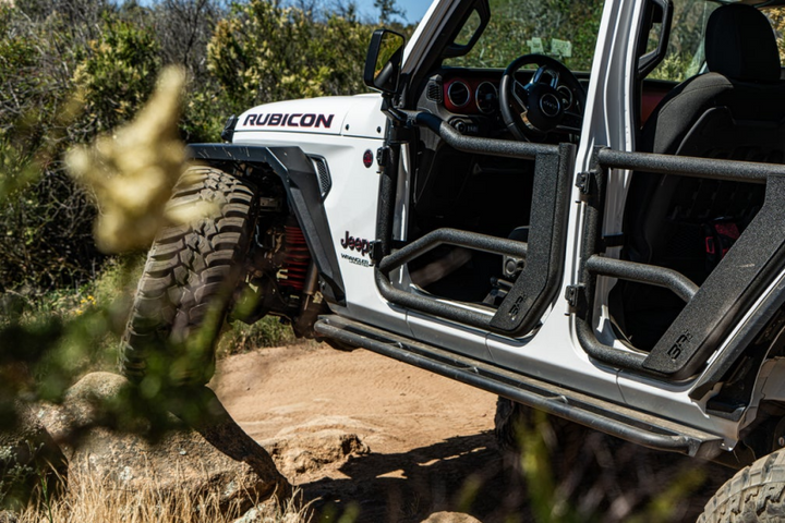 Body Armor 4x4 2018+ Jeep Wrangler JL Gladiator JT Tube Doors Front Pair - Bull Strap