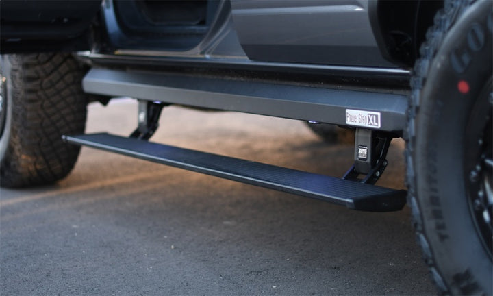 AMP Research 21-23 Ford Bronco 4 Door (Excl. Raptor) XL PowerStep - Black - Bull Strap