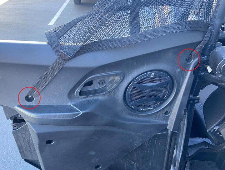 PRP Kawasaki KRX 4 Mesh Window Net Set (Rear) - Bull Strap
