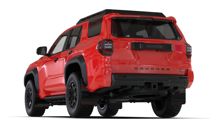 Rally Armor 2025+ Toyota 4Runner Black UR Mud Flap w/ White Logo - Bull Strap