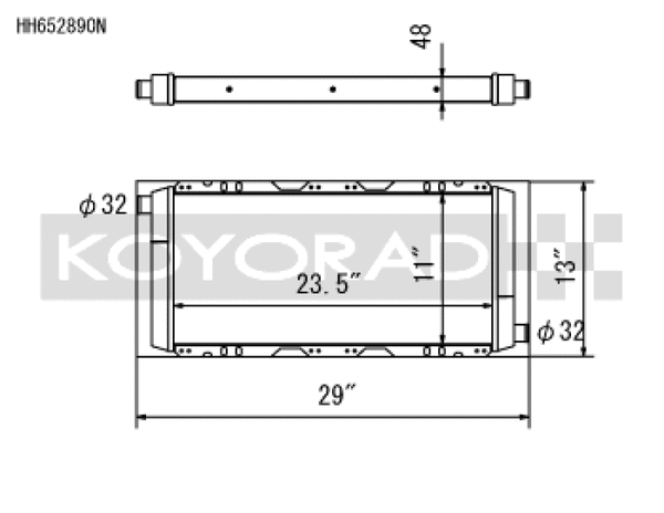 Koyo 05-11 Lotus Elise/Exige 1.8L I4 Radiator - Bull Strap